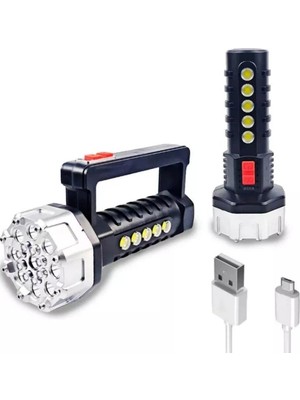Ozkr Store P-17 17+5 Cob Ledli Işıldak Fener