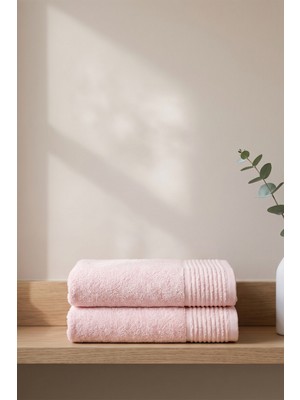 Teohomelinens Ephesus Mutfak Havlusu, El &yüz Havlu Seti, 2'li Set, %60 Bambu %40 Pamuk, Pembe