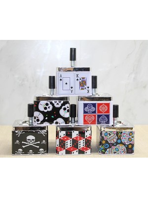 Ozkr Store Metal Renkli Basmalı Küllük  ALK4530