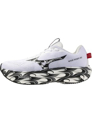 Mizuno Wave Rider 30 Unisex Koşu Ayakkabısı Beyaz / Siyah