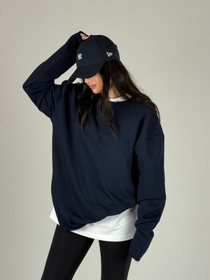 Cocopelli Oversize Lacivert Kadın Sweat COC1189