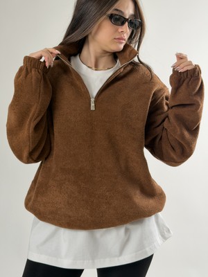 Cocopelli Kadın Kahverengi Sweatshirt COC2685