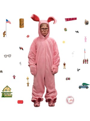 Nacario A Christmas Story Ralphie Bunny Suit Dev Duvar Çıkartmaları