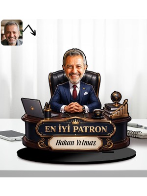 Bk Gift Kişiye Özel Patron Tasarımlı Karikatür Biblo