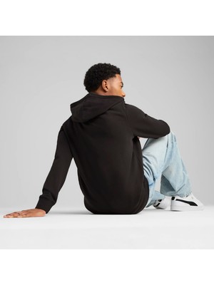 Puma Erkek Siyah Puma Ess Full-Zip Hoodie Siyah Erkek Sweatshirt