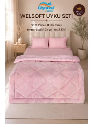 Uysal Yorgan Welsoft Akfil Battal Boy Uyku Seti PUDRA