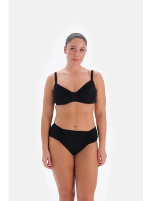 Siyah 3237BK Balenli Toparlayıcı Bikini Tk