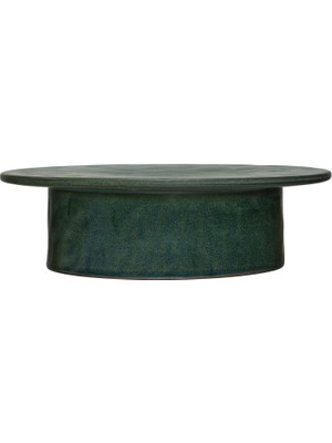 Zemira Creative Co-Op Seramik Kaide, Mat Yeşil Reaktif Sır Dekoratif Vurgular, 30,48 cm U x 30,48 cm G x 1