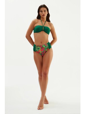 Eros Staplez Boyundan Bağlamalı Yeşil Bikini Takımı