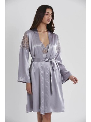 Pierre Cardin Kadın Gecelık 6955 Saten Kaplı 6lı Set