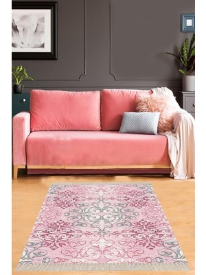 Zemira On The Clouds Osmanlı Motifler Desenli Etnik Dijital Baskı Yıkanabilir Kaymaz Taban Eskitme Salon H