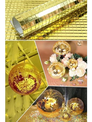 Zemira Kare Gold Cam Mozaik Fayans Çıkartmaları, PRA-13113459-0210