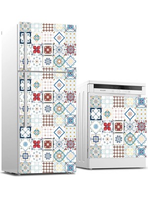 Zemira Buzdolabı Bulaşık Makinası Beyaz Eşya Sticker Kaplama Fayans Desen
