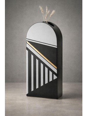 Zemira Setabianca Seramik Dekoratif Vazo 36 cm – Deco Lines Salon Vazosu