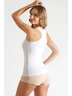 0145 Tutku Kadın Elastan Spor Atlet 6lı Paket Beyaz