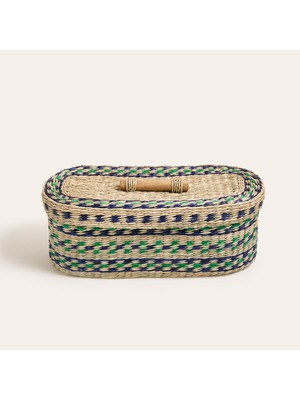 Zemira Tam Dao Deniz Çayırı Sepet 40X15X16 cm Renkli