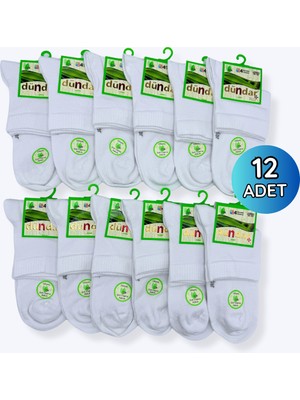 Dündar Çorap 0638 Dündar Bambu Konç Patik 12LI 36-40 Beyaz