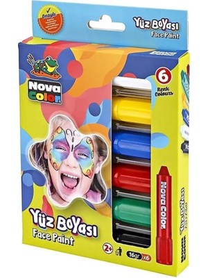 Zemira Nova Color Yüz Boyası 6'lı Set, 160GR, Renkli TYBGJ75HUUJL6UI748