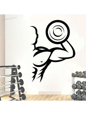 Zemira Spor Salonu Duvar Çıkartması Vinil Spor Salonu Spor Sanatı Vücut Geliştirme Fitness Duvar Çıkartmas