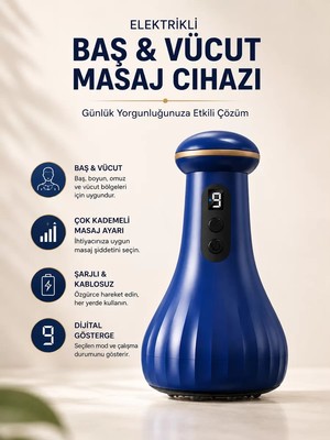 Ankaverse Elektrikli Masaj Cihazı Baş Vücut Kullanımına Uygun