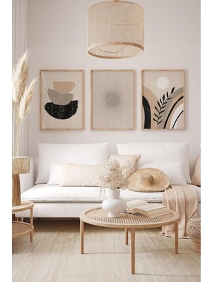 Zemira Artavessa 3 Parça Çerçeve Görünümlü Mdf Tablo Seti - ARTSYCLLCT38-1520
