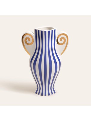 Zemira Longhu Seramik Vazo 24X10X36 cm - Altın
