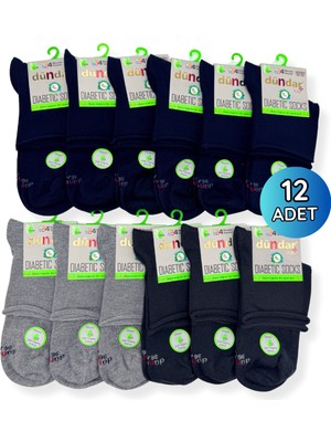 Dündar Çorap 0614 Dündar Bambu Diyabetik Konç Patik 12LI 36-40 Karışık Renk