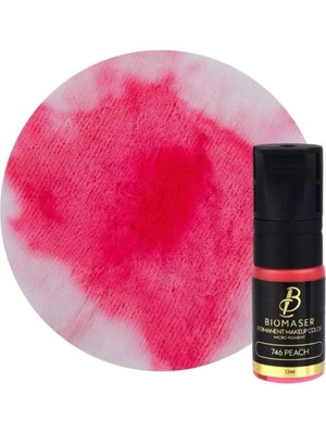 Zemira Bi̇omaser Kalıcı Makyaj Nano Pigment Boya, 746 Peach, 12ML, Yüksek Tutarlılık