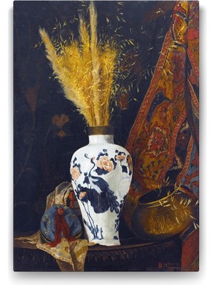 Zemira Osman Hamdi Bey - Vazoda Çiçekler Tablosu - 100X140CM