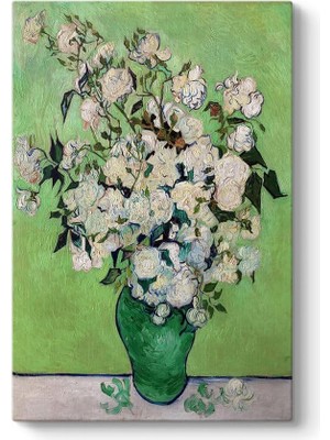 Zemira Tabloshop Vincent Van Gogh - Vazoda Beyaz Güller 30 x 45