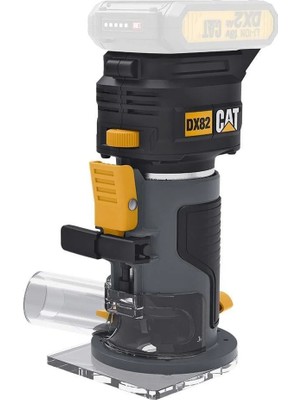 Cat DX82B 18VOLT Şarjlı Kömürsüz 6mm Devir Ayarlı Profesyonel Avuç Içi El Frezesi Formika Tıraşlama (Akü Dahil Değildir)
