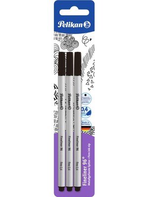 Zemira Pelikan Fineliner 96, 3 Adet Blister Ambalajda