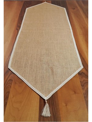 Zemira Viemso Dantel Kenarlı Jüt Runner 40X150