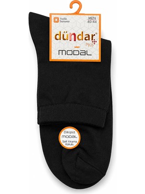 Dündar Çorap 0706 Dündar Erkek Modal Konç Patik 12LI Siyah