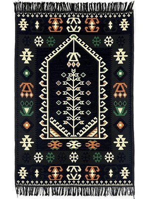 Zemira Shark Anadolu Seccade Kilim 17 Siyah