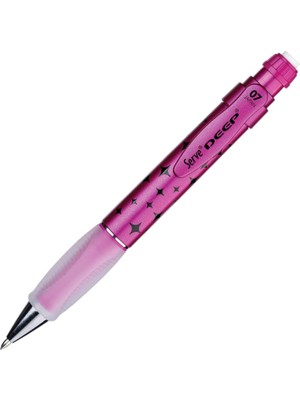 Zemira Serve Deep Mekanik Kurşun Kalem 0.7 mm Metalik Pembe Pırıltı Deseni