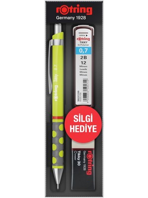 Zemira Rotring Tikky Rd 0.7+Min Silgi Hediyeli - Limon Yeşili