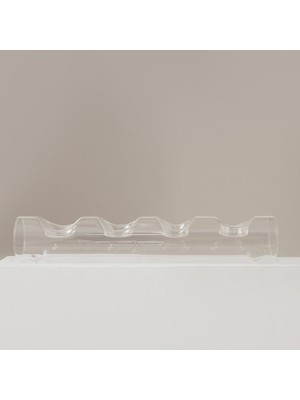 Chakra Primrose 4'lü Cam Mumluk 36x6 cm Transparan
