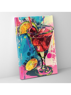 Painted Anarchy Canlı Yiyecek ve Içecek Temalı Pop Art Tarzı Kanvas Tablo