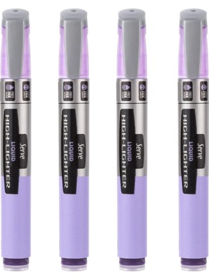 Zemira Serve Likit Fosforlu Kalem Pastel Lavanta 4lu Set