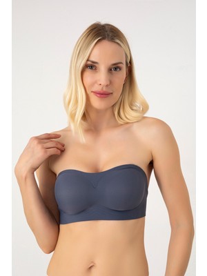 Best Model Balensiz Çıkarılabilir Pedli Straplez Dikişsiz Sütyen