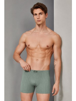 4432 Berrak Erkek Bamboo Boxer 10LU Yeşil