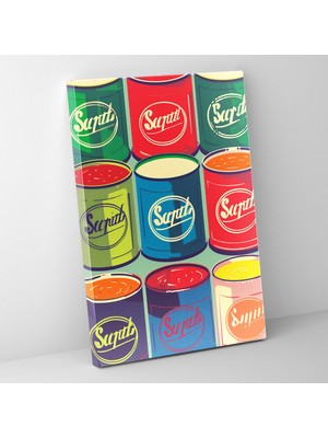 Painted Anarchy Retro Çorba Kutuları Pop Art Stili Duvar Tablosu