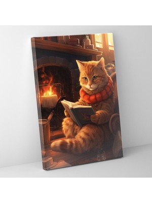 Painted Anarchy Sıcacık Kedi Insanlar Gibi Giyimli Figürler Duvar Tablosu