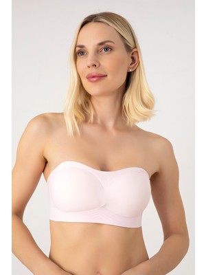 Best Model Balensiz Çıkarılabilir Pedli Straplez Dikişsiz Sütyen