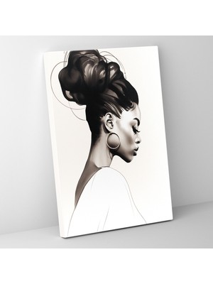 Painted Anarchy Minimalist Çizgi Desen Afro Temalı Çağdaş Sanat Duvar Ürünü Duvar Tablosu