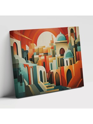 Painted Anarchy Geometrik Mimarlık Temalı Roma Mimarisi Soyutlaması Dekoratif Kanvas Tablo