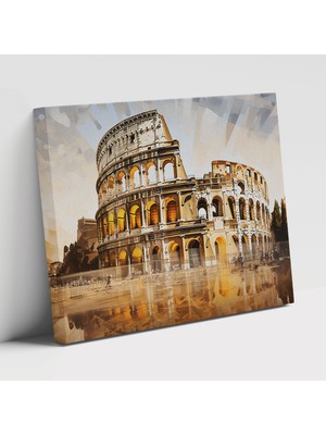 Painted Anarchy Roma Kolosseum Modern Soyut Kanvas Duvar Tablosu