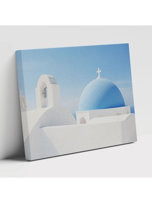 Painted Anarchy Santorini Manzarası Minimalist Dekoratif Kanvas Tablo