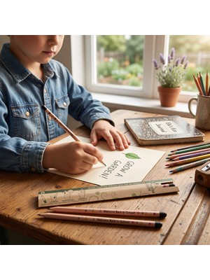 Yaşayan Kalem 50 Adet " Welcome Back To School " Baskılı Tohumlu Kalem